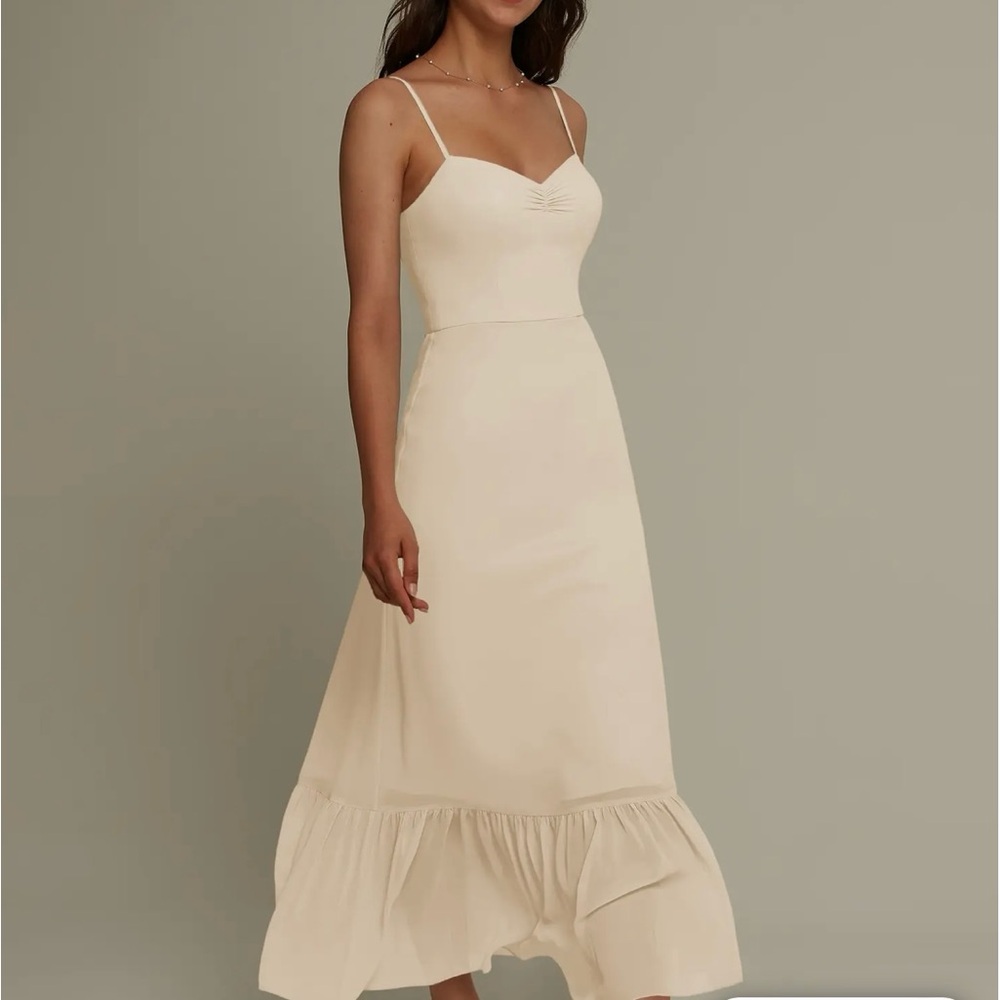 A.W.Bridal Champagne bridesmaid’s dress never worn.